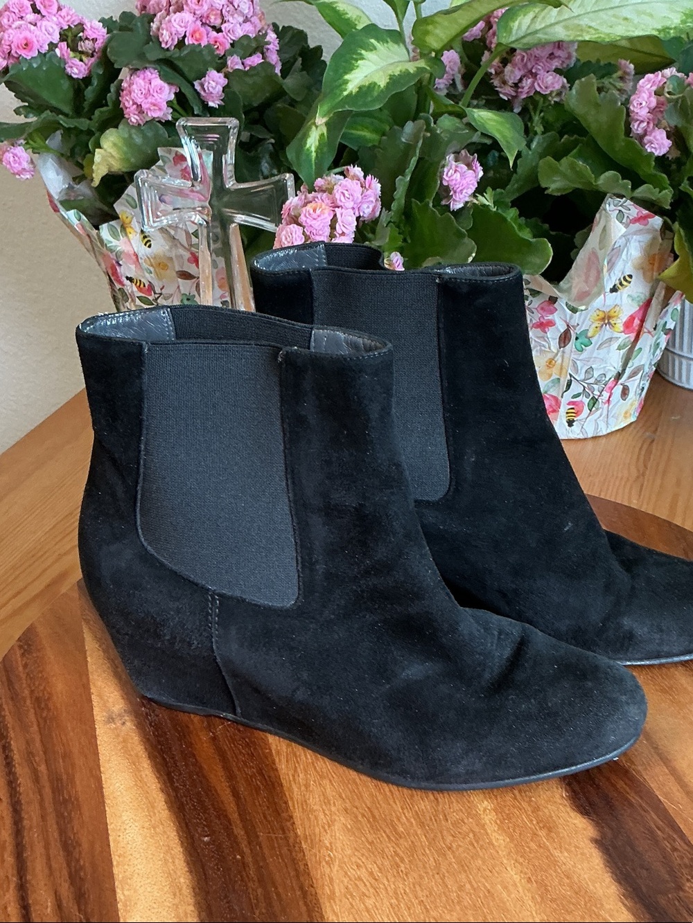 Stuart Weitzman wedge suede ankle boot 7